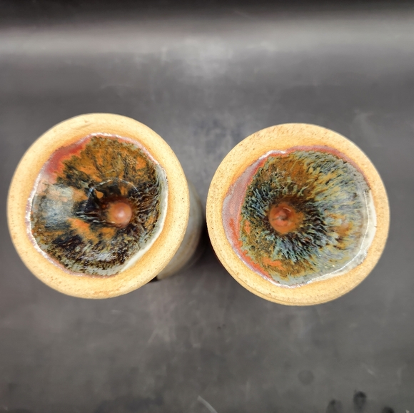 Art Pottery Goblets, Neutral Earth Tones, Set of 2 - Picture 6 of 8